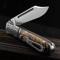 Andre De Villiers Gambler Burlwood NLA Folding Knife -Adventure Knives ADV GAMB WOOD NLA.3 30727.1672843737.1280.1280 94996.1672844613
