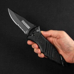 Blackhawk CQD Button Lock Folding Knife -Adventure Knives BH15M311BK.1 62822.1694693974.1280.1280 25085.1694786858