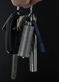 Titech Titanium Peanut Lighter Stonewash -Adventure Knives DEM T37 94696.1660134146