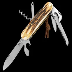 Fox Multipurpose Pocket Knife Stag 7 -Adventure Knives FOX 226 7 SCE03 36470.1678276057