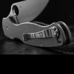 Titech Spyderco PM2 Stone Washed Titanium Scales -Adventure Knives HH SC SW P2.2 78155.1635785472