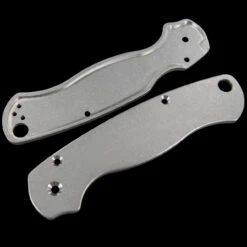 Titech Spyderco PM2 Stone Washed Titanium Scales -Adventure Knives HH SC SW P2 02613.1635785471