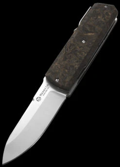 Maserin Silver 410 Fat Carbon "Gold Dark Matter" Folding Knife -Adventure Knives MAS410 G 08696.1689087657