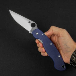 Spyderco Mili Model CPM S110V Folding Knife -Adventure Knives SC36GPDBL.1 87173.1695656523.1280.1280 22600.1695724104