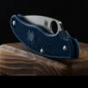 Spyderco UK Penknife Lightweight Dark Blue CPM SPY27 -Adventure Knives SC94PCBLdet2 83672.1694442613
