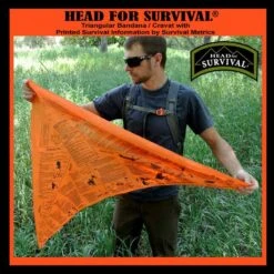 Survival Metrics Head For Survival Bandanna -Adventure Knives methsdet 25033.1588255538